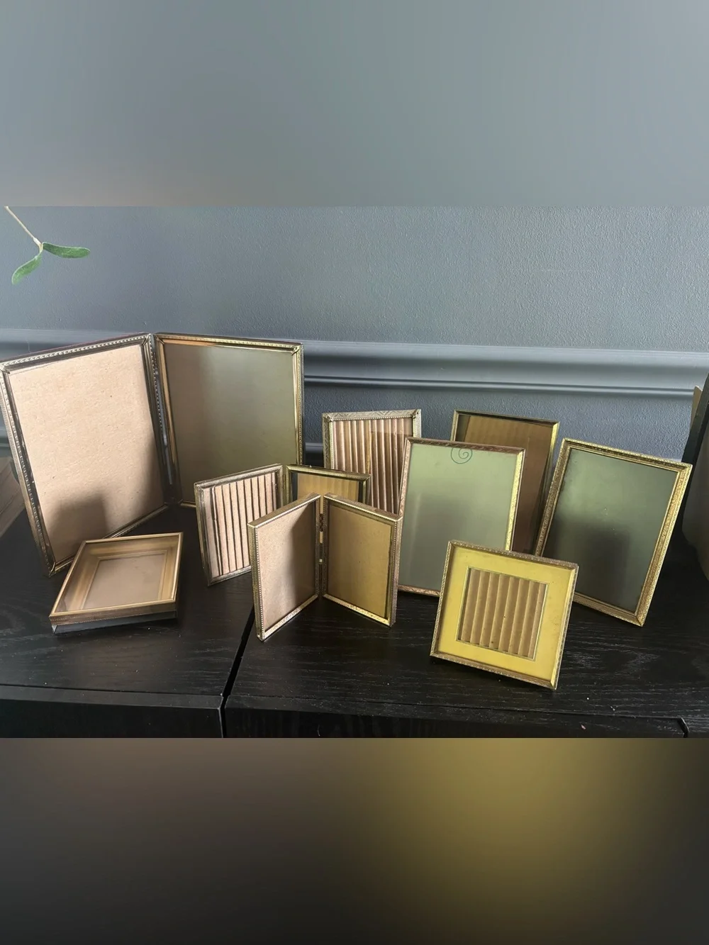 Vintage MCM Gold Picture Frame Lot-12 Frames